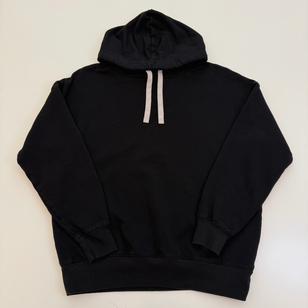 Buffalo David Bitton Black Viscose Blend Pullover Hoodie Mens Small‎